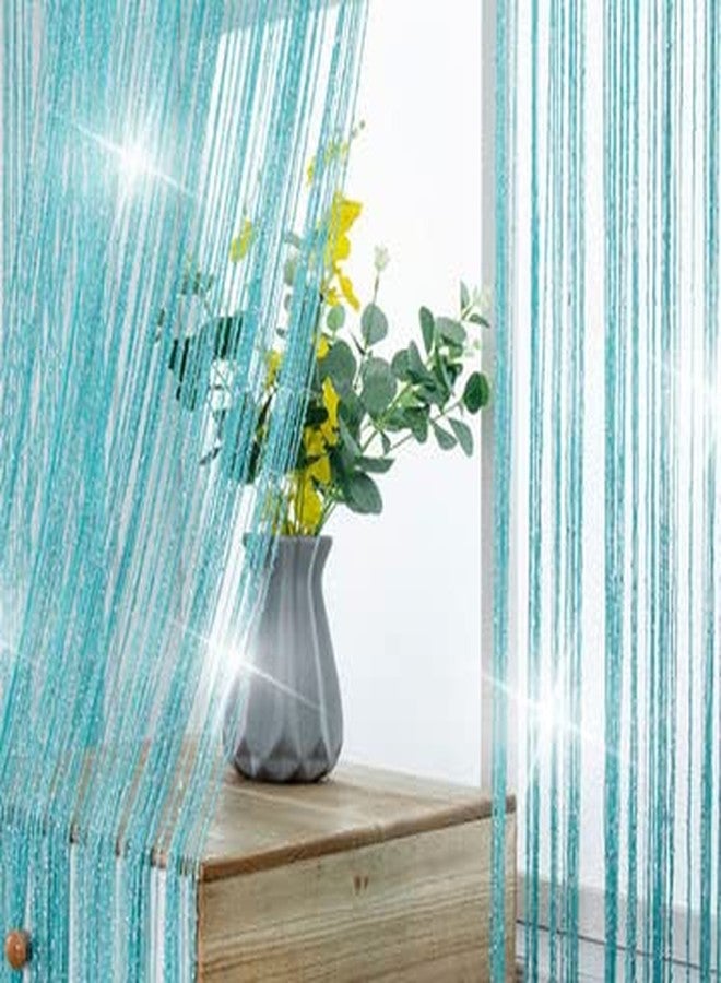 Selibration |100x200 cm Blue Color with Sparkle String Curtains Hanging (1 Piece) for Room Dividers & Party Decorations,Home Decoration,Event Theme - Image 3